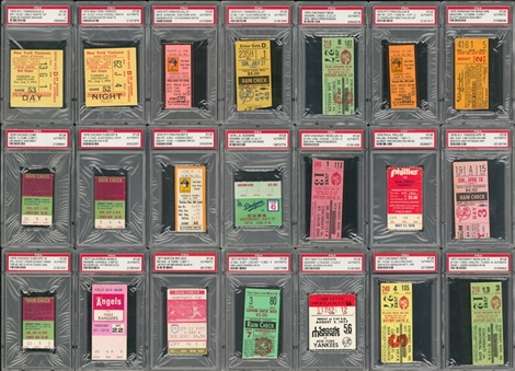 1975-79 Baseball Ticket Stub Collection Featuring Various Milestone Moments- Lot of 37 (PSA)